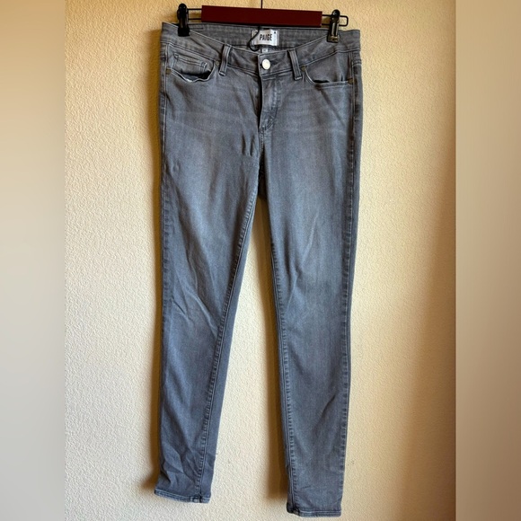 PAIGE Gray Verdugo Mid-Rise Ultra Skinny Jeans 30 - Picture 1 of 9